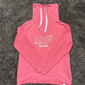 Blue 84 Pink Maine Whale Funnel Neck Pullover – Size Large